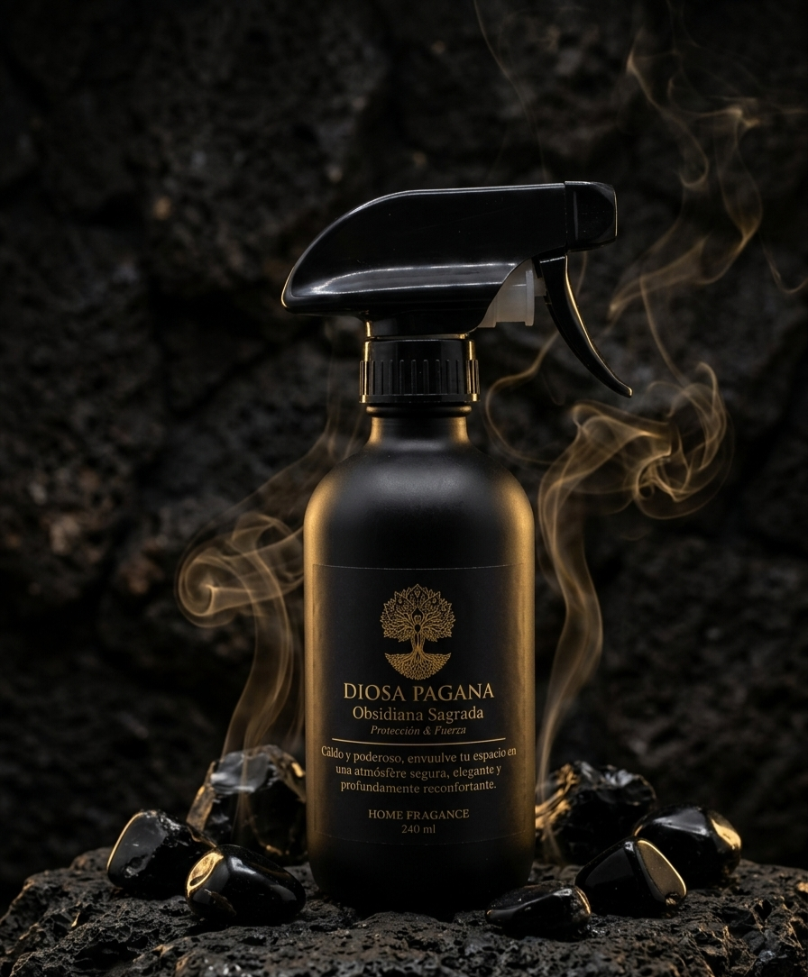 OBSIDIANA SAGRADA · Perfume de Ambiente Ritual · 240 ml